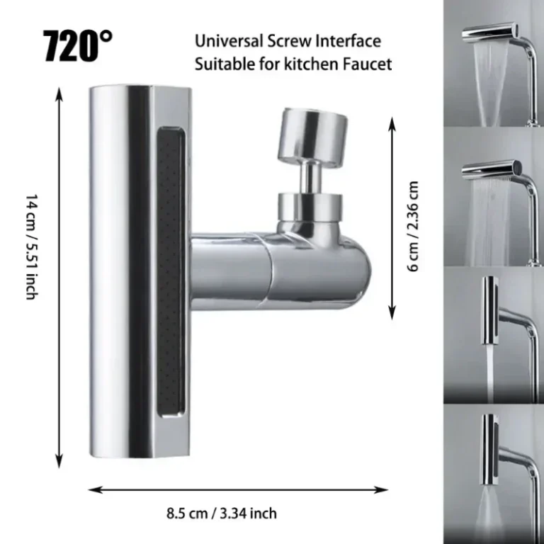 Multifunctional Kitchen Sink Waterfall Faucet Pressurized Bubbler Splash-proof 4 Modes Spout Bathroom Basin Tap Extender Adapter - Image 3