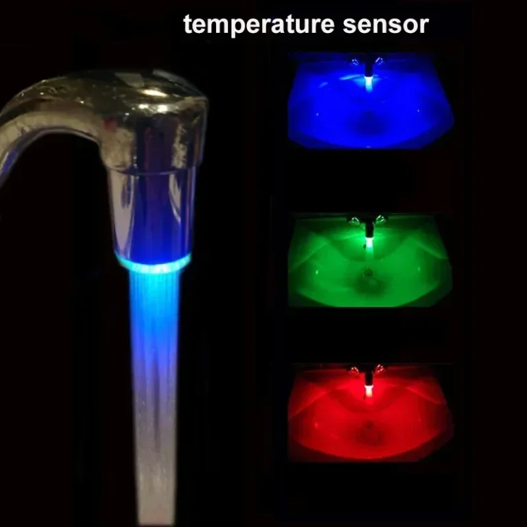 LED-es, hőmérsékletjelző, 3 színű világító csapvég (víztakarékos perlátor) - Image 4