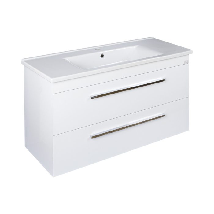 TMP VIVA 100 fali fürdőszobabútor - Sanovit ATRIA 9100 porcelán mosdóval - 101 x 46 cm