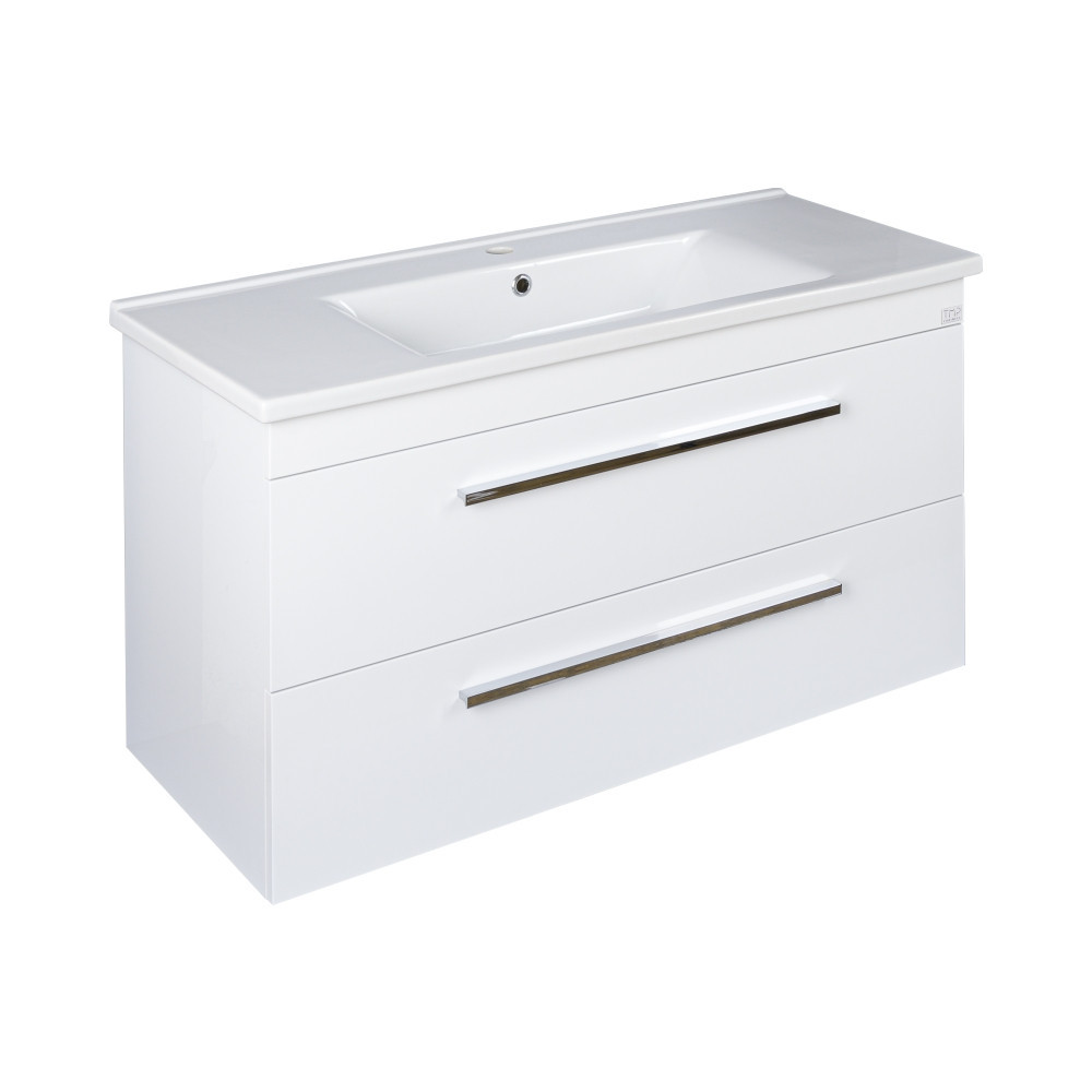TMP VIVA 100 fali fürdőszobabútor - Sanovit ATRIA 9100 porcelán mosdóval - 101 x 46 cm