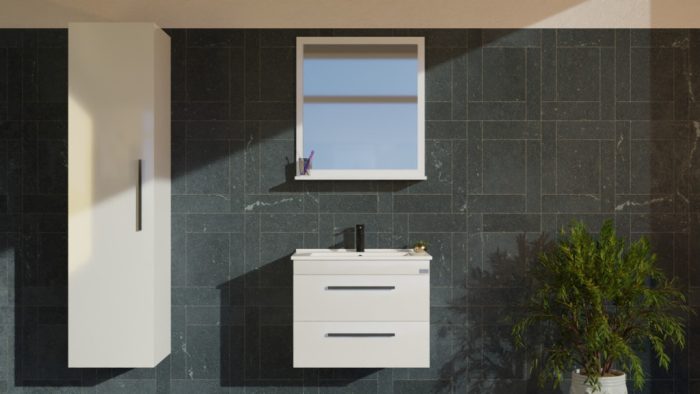 TMP VIVA 100 fali fürdőszobabútor - Sanovit ATRIA 9100 porcelán mosdóval - 101 x 46 cm