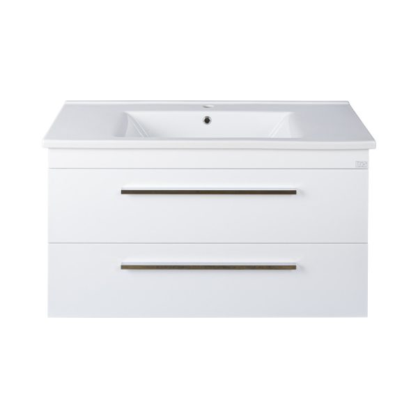 TMP VIVA 100 fali fürdőszobabútor - Sanovit ATRIA 9100 porcelán mosdóval - 101 x 46 cm