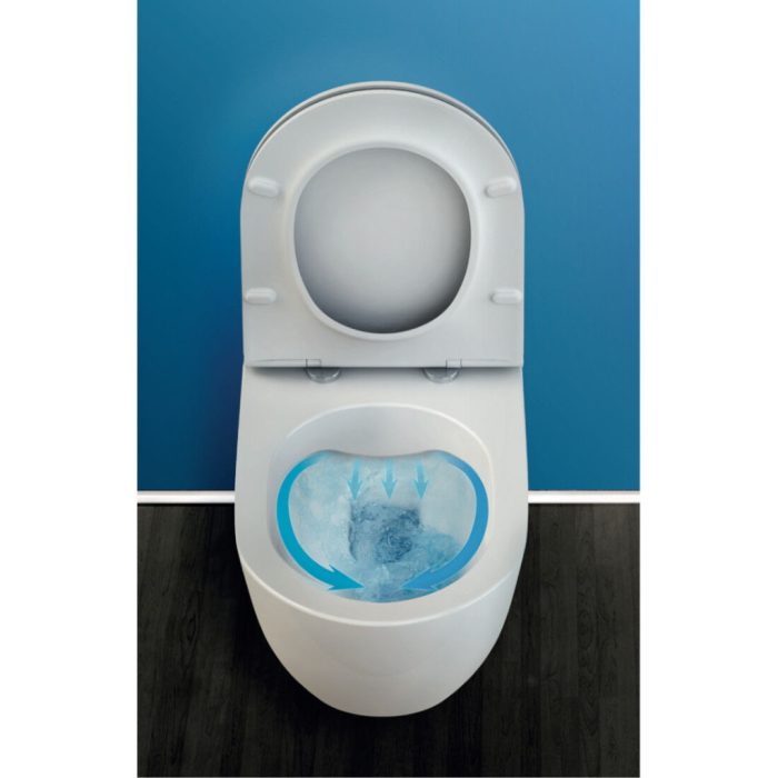 CeraStyle CITY fali WC - BEÉPÍTETT bidé funkcióval - rimless - perem nélküli - 53 cm