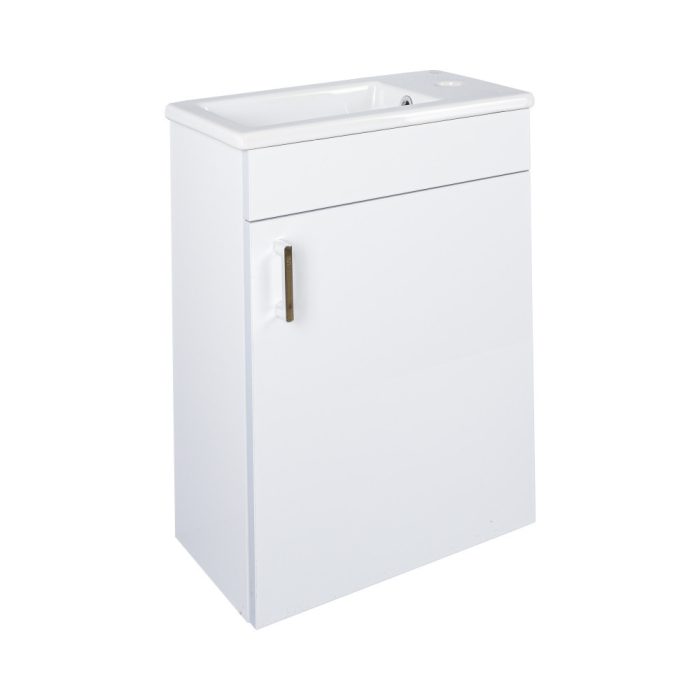VivaStyle NIKA - fali függesztett - fürdőszobabútor CeraStyle 71100 mosdóval - JOBBOS - 42 x 24 cm