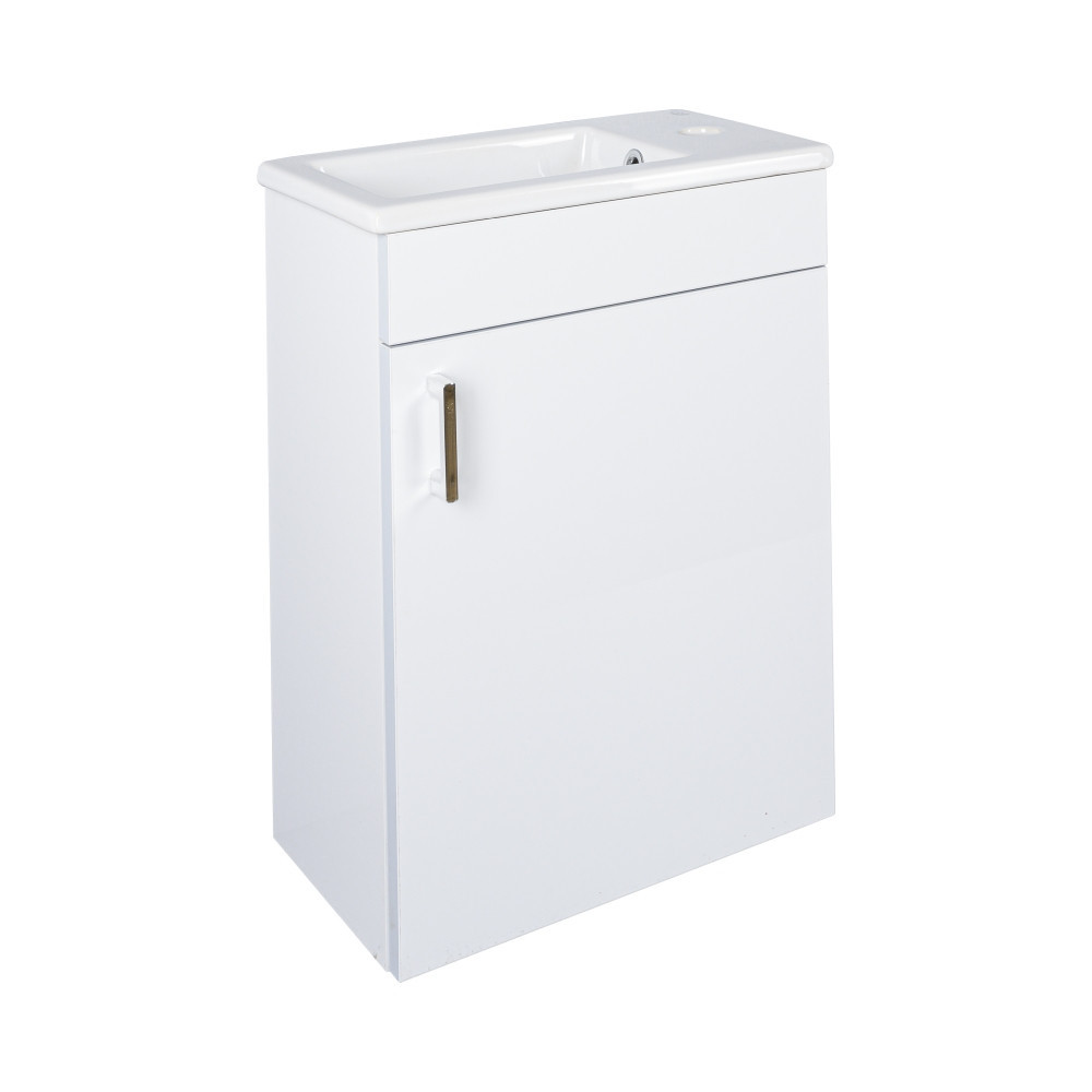 VivaStyle NIKA - fali függesztett - fürdőszobabútor CeraStyle 71100 mosdóval - JOBBOS - 42 x 24 cm