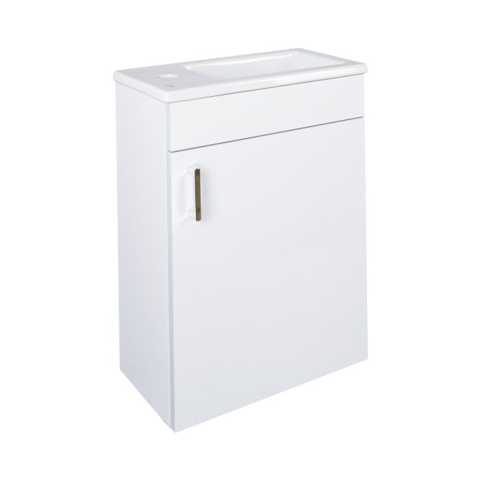 VivaStyle NIKA - fali függesztett - fürdőszobabútor CeraStyle 71100 mosdóval - JOBBOS - 42 x 24 cm