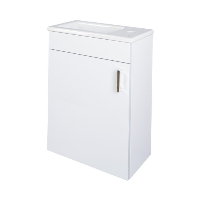 VivaStyle NIKA - fali függesztett - fürdőszobabútor CeraStyle 71100 mosdóval - JOBBOS - 42 x 24 cm