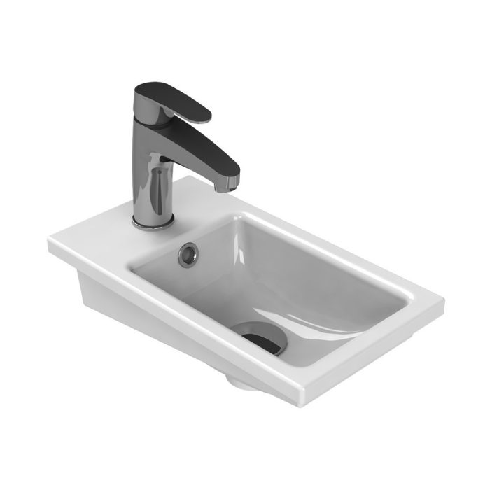 VivaStyle NIKA - fali függesztett - fürdőszobabútor CeraStyle 71100 mosdóval - JOBBOS - 42 x 24 cm