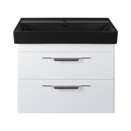 TMP LUX 100 fali fürdőszobabútor - CeraStyle SHARP FEKETE mosdóval - 100 x 48 cm