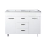 TMP FLAT 120 álló fürdőszobabútor - Sanovit ISIK 4120 DUPLA porcelán mosdóval - 120 x 44 cm