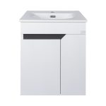 TMP VISION 50 fali függesztett fürdőszobai bútor - SKY 3 E-8099-50 porcelán mosdóval - 51 x 40 cm