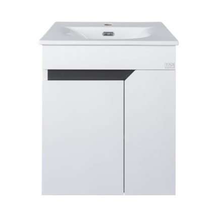 TMP VISION 50 fali függesztett fürdőszobai bútor - SKY 3 E-8099-50 porcelán mosdóval - 51 x 40 cm