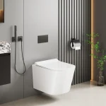 NOVARO® Rimless függesztett WC szett Tartállyal és Soft Close ülőkével