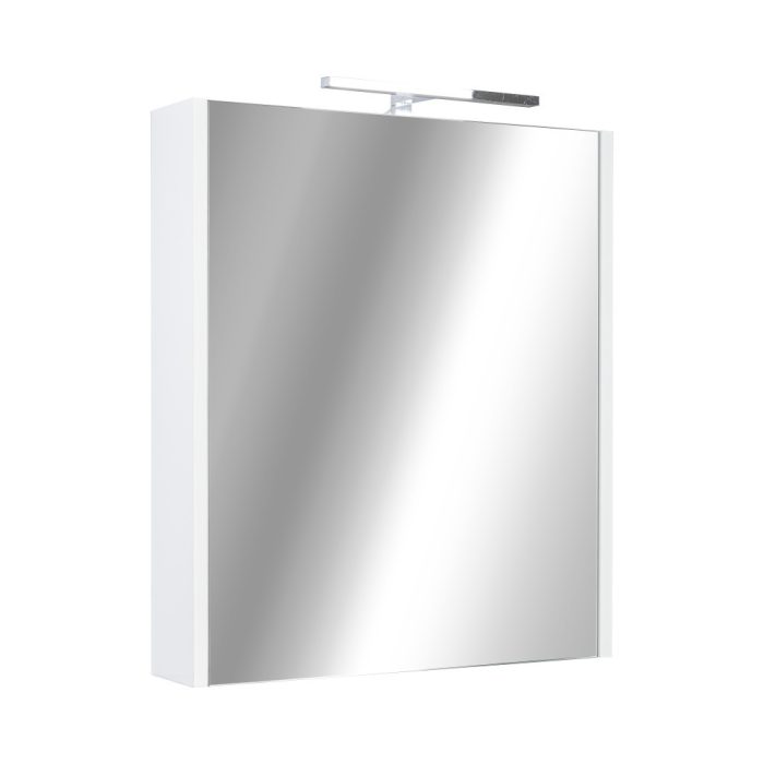 Piramida AKVA 60 H Tükrös fürdőszobai szekrény -1 ajtós kivitel - LED világítással - 60 x 69 x 13 cm