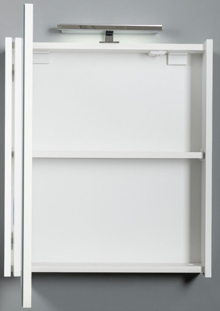 Piramida AKVA 60 H Tükrös fürdőszobai szekrény -1 ajtós kivitel - LED világítással - 60 x 69 x 13 cm