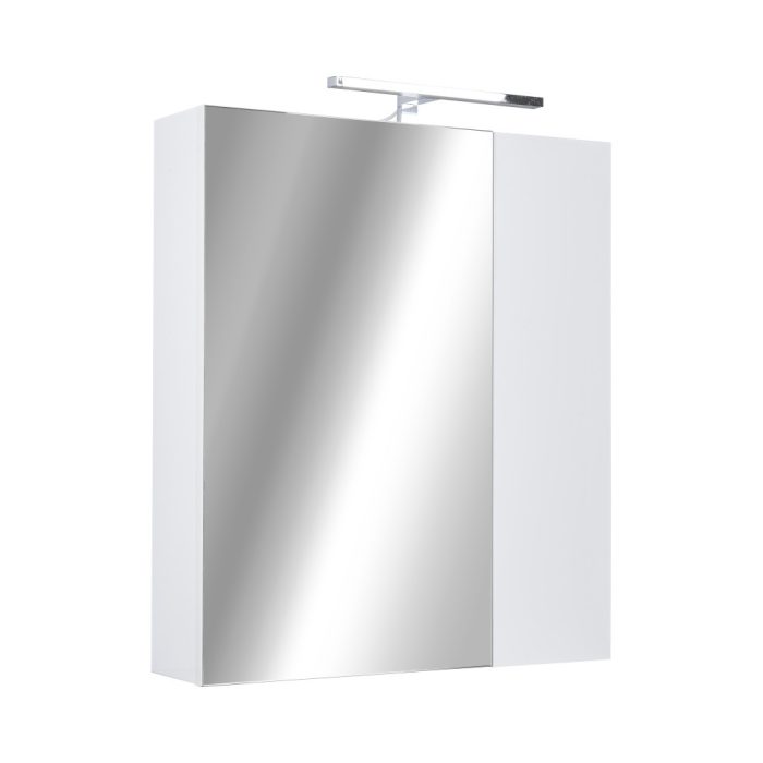 Piramida AKVA 60 R Tükrös fürdőszobai szekrény -2 ajtós kivitel - LED világítással - 60 x 69 x 13 cm
