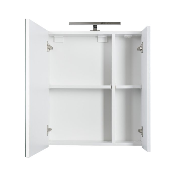 Piramida AKVA 60 R Tükrös fürdőszobai szekrény -2 ajtós kivitel - LED világítással - 60 x 69 x 13 cm