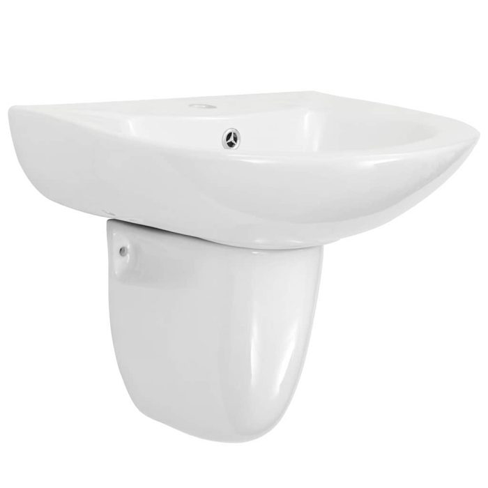 Novaro Mosdó Fehér 52 x 45 x 49 cm Zöldített Cserép - Image 2