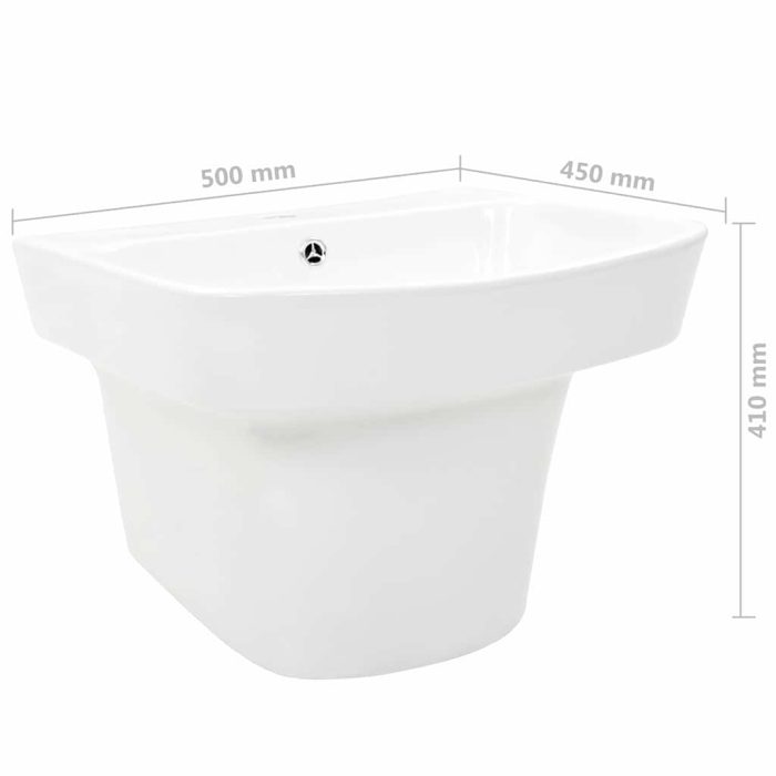 Novaro Mosdó Fehér 50 x 45 x 41 cm Zöldített Cserép - Image 7