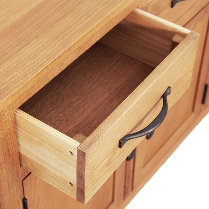 Novaro Széf Barna 112 x 33.5 x 70 cm Masszív tölgyfa - Image 5