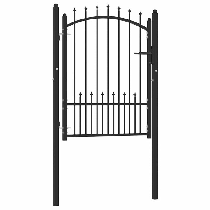 Novaro Tüskés kerítési kapu EMMEN 100 x 125 cm Porszórt Acél Fekete - Image 2
