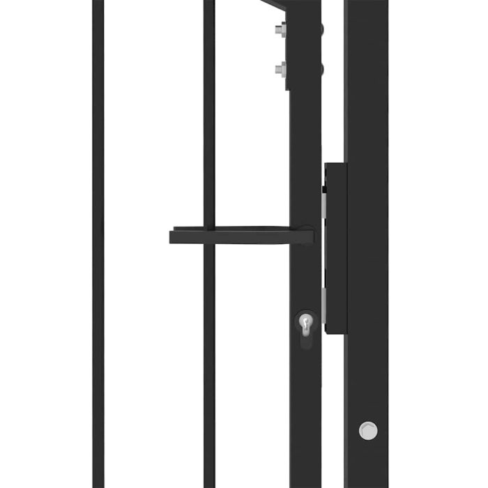 Novaro Tüskés kerítési kapu EMMEN 100 x 175 cm Porszórt Acél Fekete - Image 4