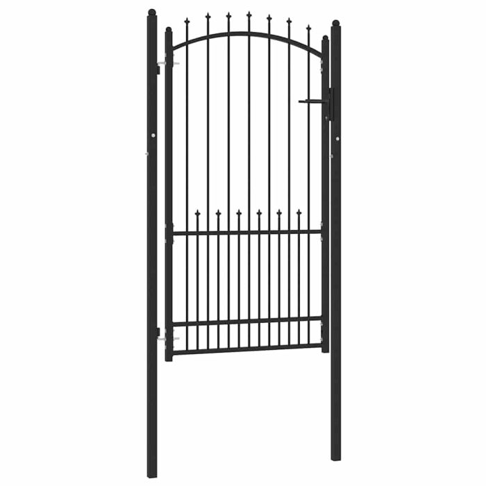 Novaro Tüskés kerítési kapu EMMEN 100 x 175 cm Porszórt Acél Fekete - Image 2