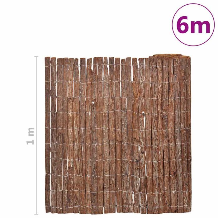 Novaro Kéregkerítés 100 x 600 cm Kéreg Barna - Image 6