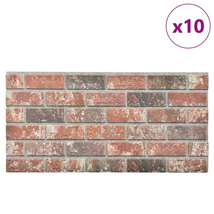 Novaro Fali panelek 10 db 100 x 50 cm Sötétbarna és Szürke EPS Hab - Image 2