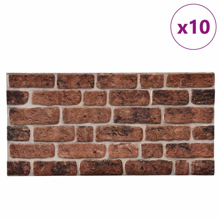 Novaro Fali panelek 10 db 100 x 50 cm Barna Tégla EPS Hab - Image 2