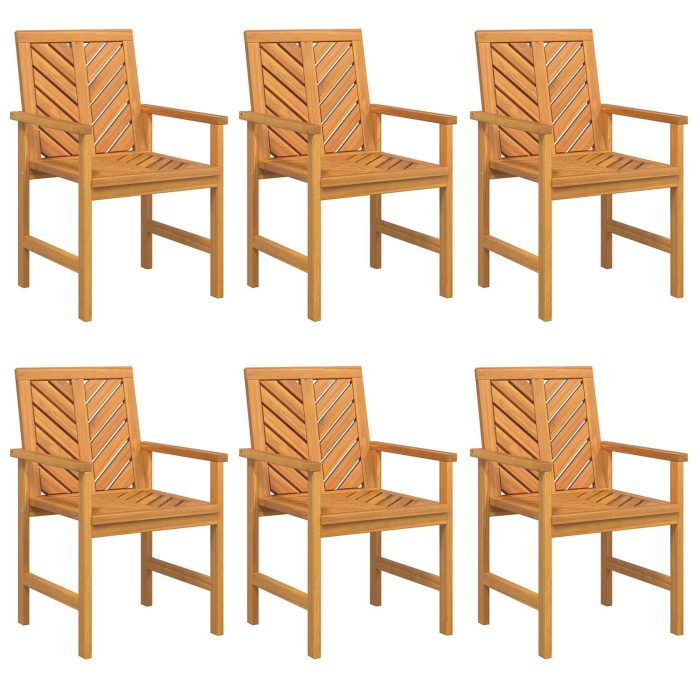 Novaro Étkezőszék 6 db Természetes Tömör Akácfa - Image 2