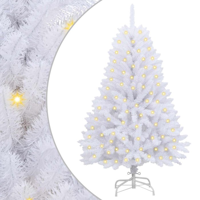 Novaro Mű karácsonyfa 150 LED PVC és Acél Fehér - Image 2