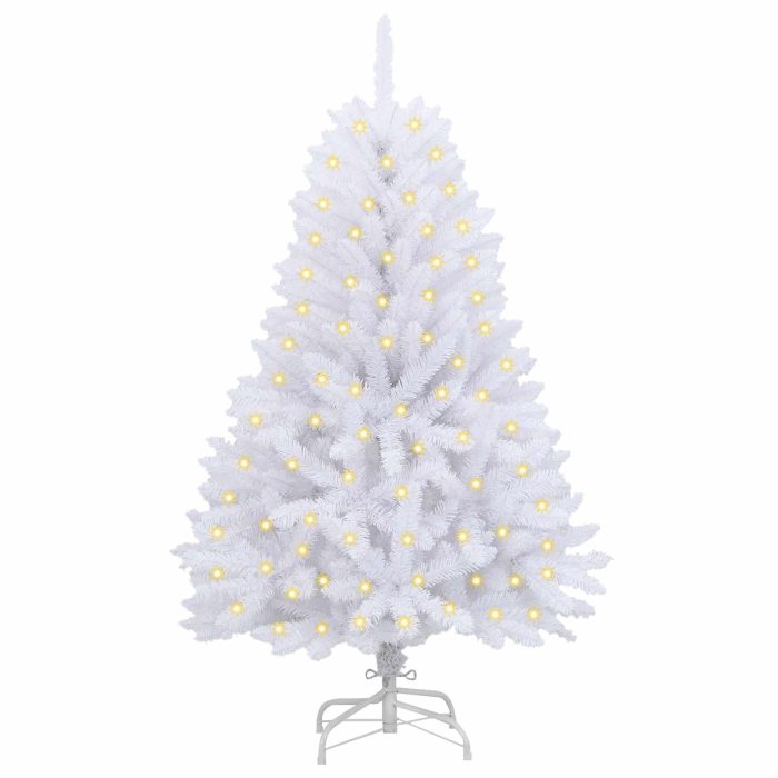 Novaro Mű karácsonyfa 150 LED PVC és Acél Fehér - Image 3