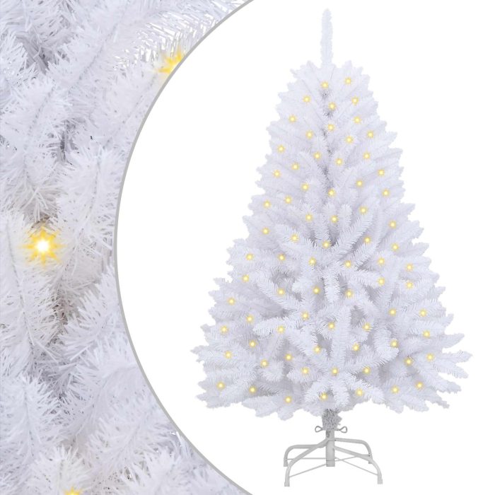 Novaro Mű karácsonyfa 150 LED PVC és Acél Fehér - Image 2