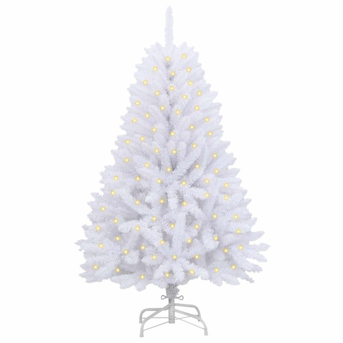 Novaro Mű karácsonyfa 150 LED PVC és Acél Fehér - Image 3