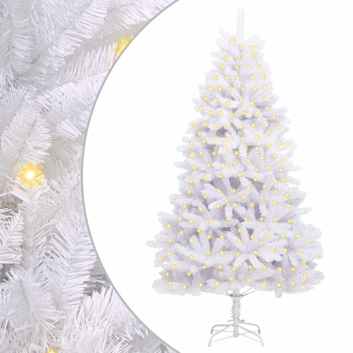 Novaro Mű karácsonyfa 300 LED PVC és Acél Fehér - Image 2