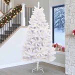 Novaro Mű karácsonyfa 300 LED PVC és Acél Fehér