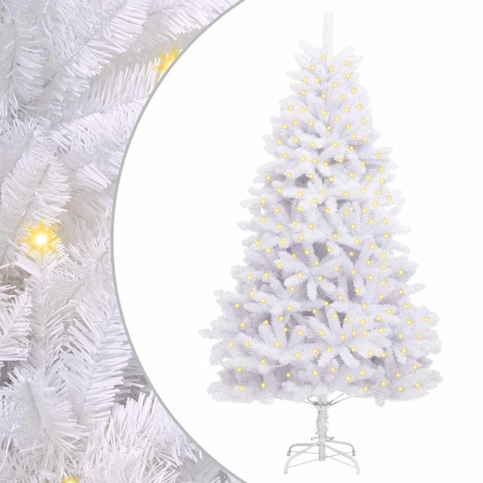 Novaro Mű karácsonyfa 300 LED PVC és Acél Fehér - Image 2