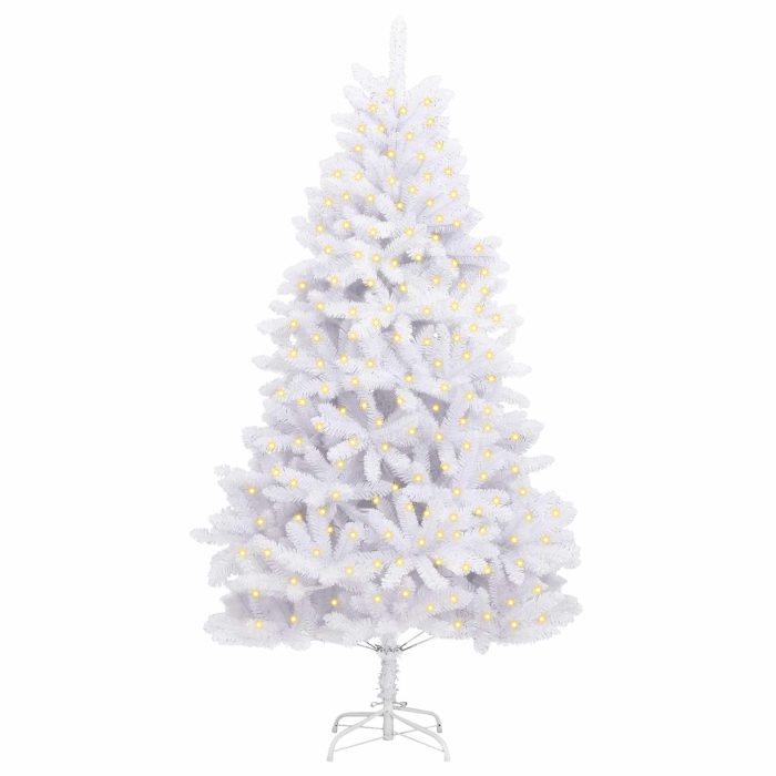 Novaro Mű karácsonyfa 300 LED PVC és Acél Fehér - Image 3