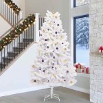Novaro Mű karácsonyfa 300 cm PVC és Acél Fehér