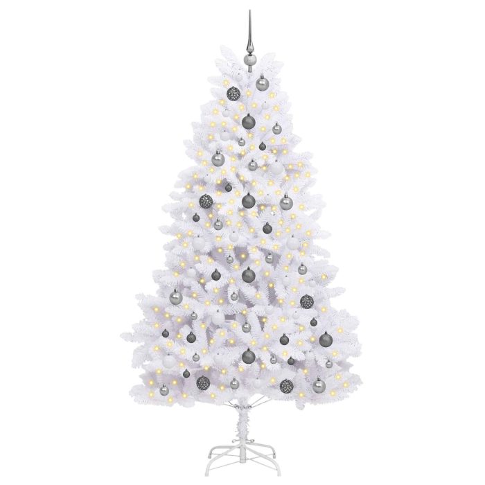 Novaro Mű karácsonyfa 210 cm PVC és Acél Fehér - Image 3