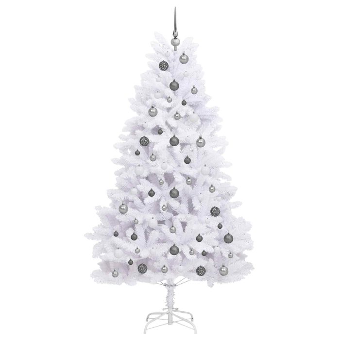 Novaro Mű karácsonyfa 210 cm PVC és Acél Fehér - Image 4