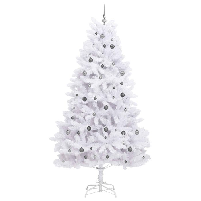 Novaro Mű karácsonyfa 270 cm PVC és Acél Fehér - Image 4