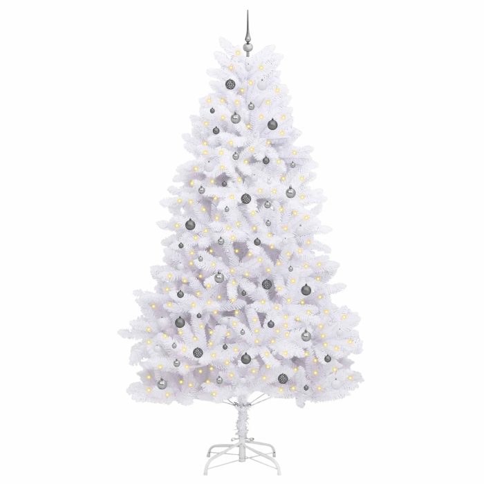 Novaro Mű karácsonyfa 300 cm PVC és Acél Fehér - Image 3