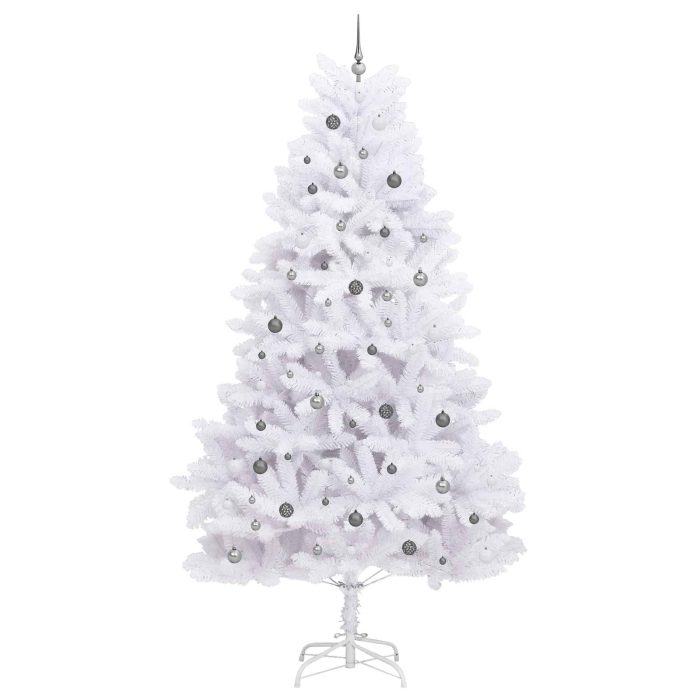 Novaro Mű karácsonyfa 300 cm PVC és Acél Fehér - Image 4