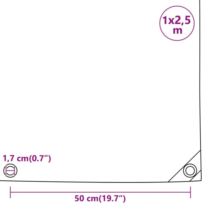 Novaro Ponyva 650g / m² Zöld 1 x 2,5 m Vászon PVC bevonattal - Image 9