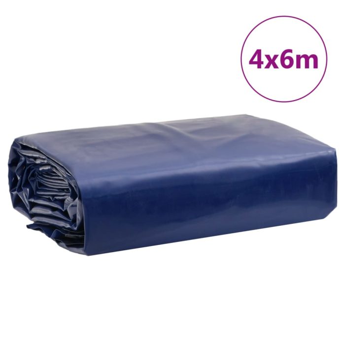 Novaro Ponyva 650g / m² Kék 4 x 6 m Vászon PVC bevonattal - Image 9