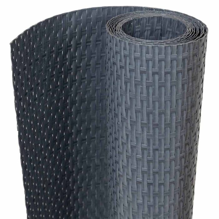Novaro antracitszürke polyrattan erkélyparaván 300 x 80 cm - Image 2