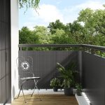 Novaro antracitszürke polyrattan erkélyparaván 300 x 80 cm