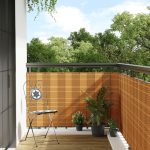 Novaro világosbarna polyrattan erkélyparaván 300 x 80 cm